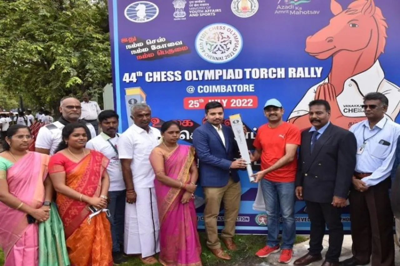 Chess Olympiad torch relay arrives in Coimbatore