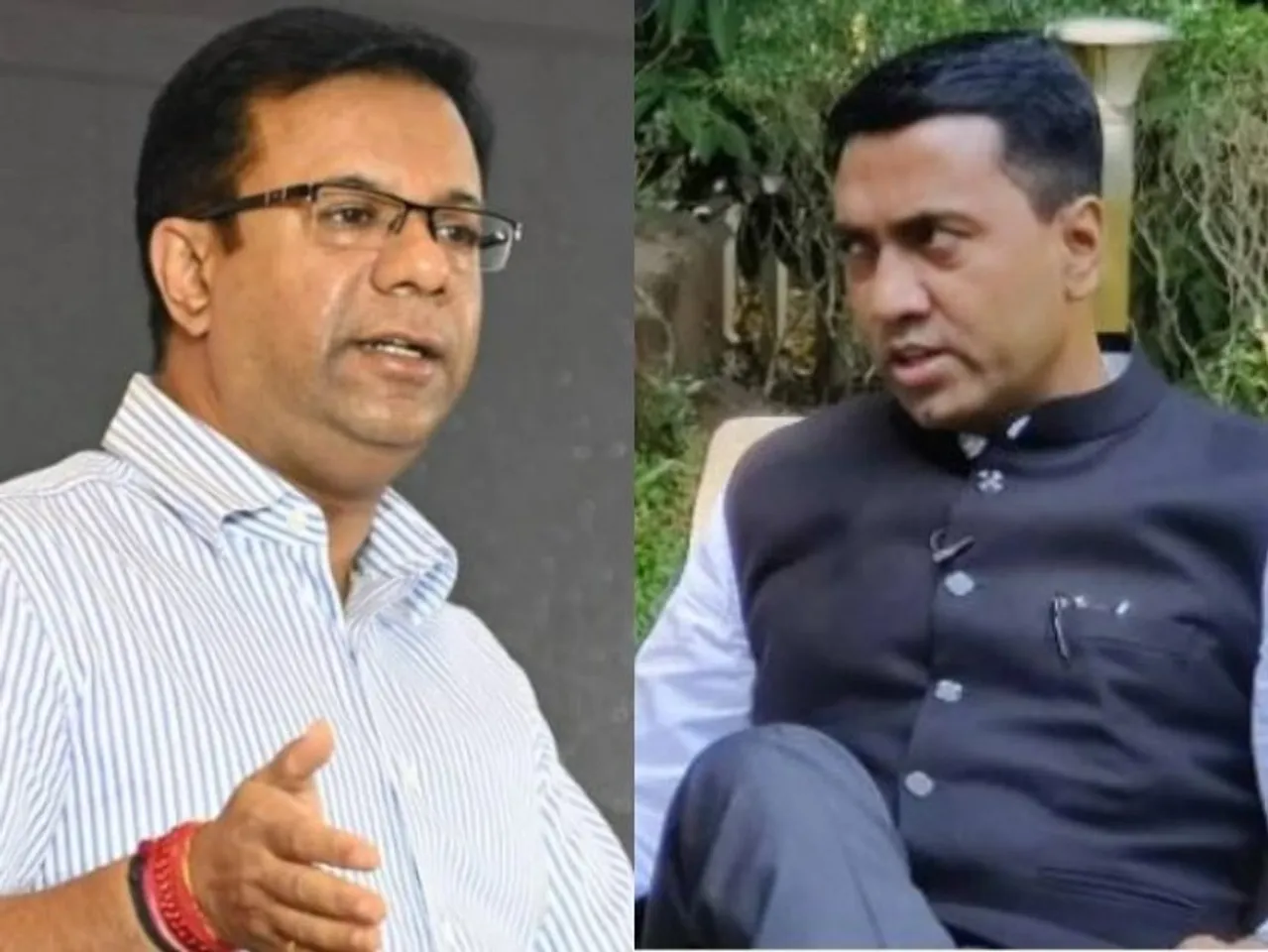 (Left) Vishwajit Rane and Pramod Sawant (Right)