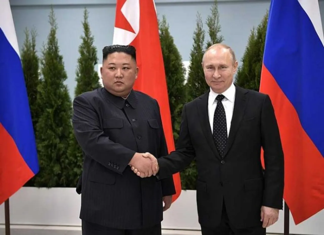 North Korea's supreme leader, Kim Jong Un and Russian President, Vladimir Putin (file photo)