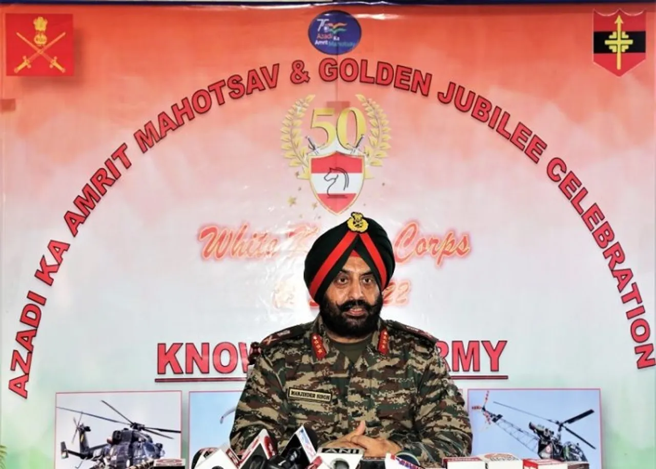 General officer Commanding (GoC) 16 Corps Lieutenant General Manjinder Singh