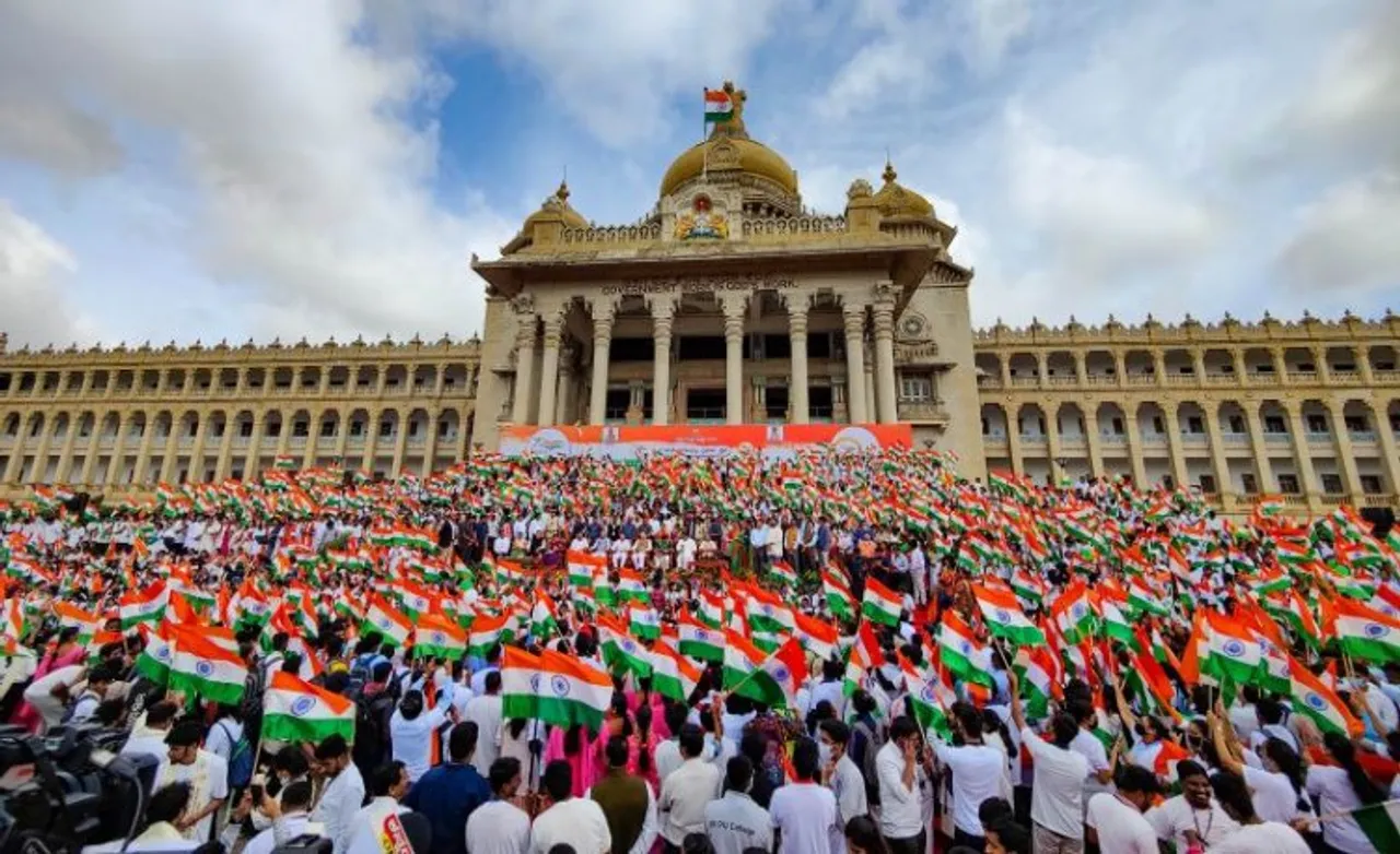 Independence Day preparation in Bengaluru, Karnataka