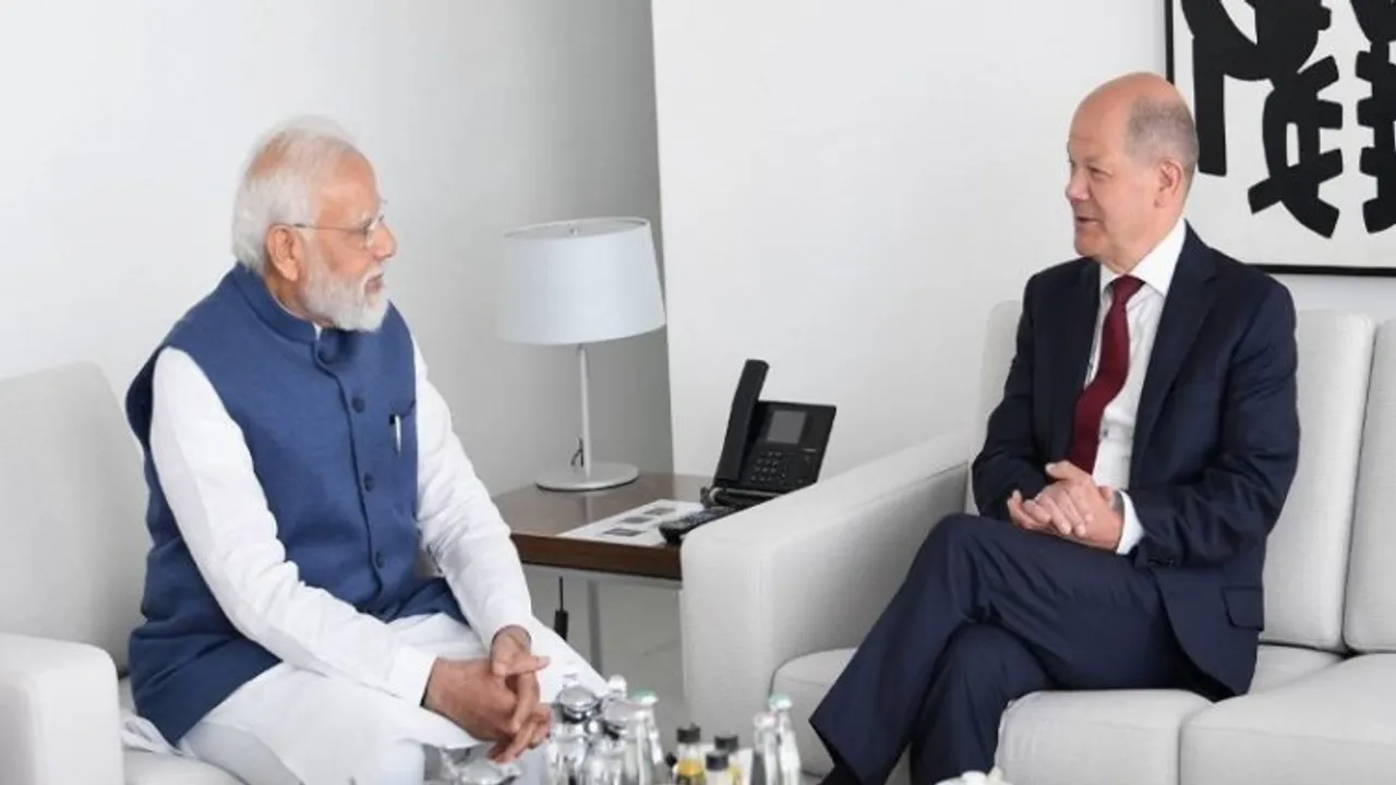 PM Modi meeting German Chancellor Olaf Scholz