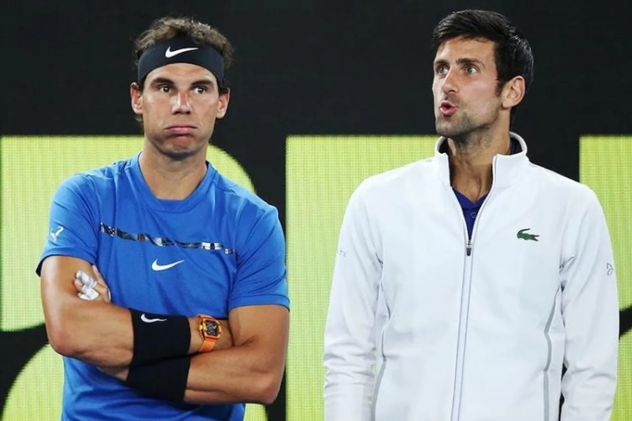 (Left) Rafael Nadal and Novak Djokovic (Right)