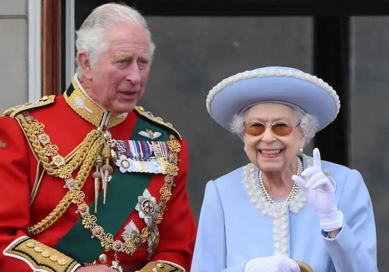 A file photo of King Charles III with Queen Elizabeth II