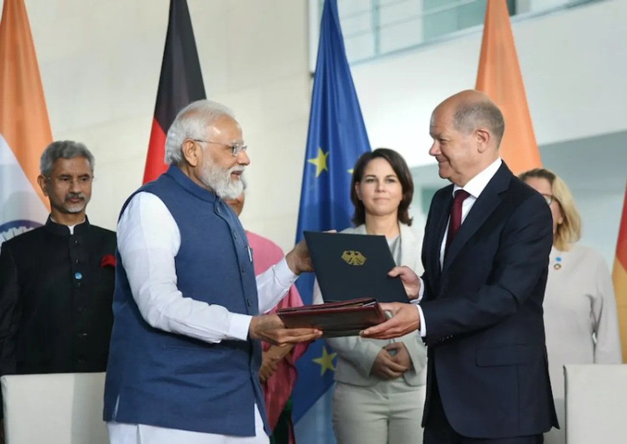 PM Modi with Olaf Scholz in Berlin
