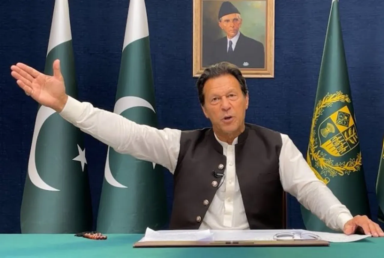 Imran Khan addressing the nation