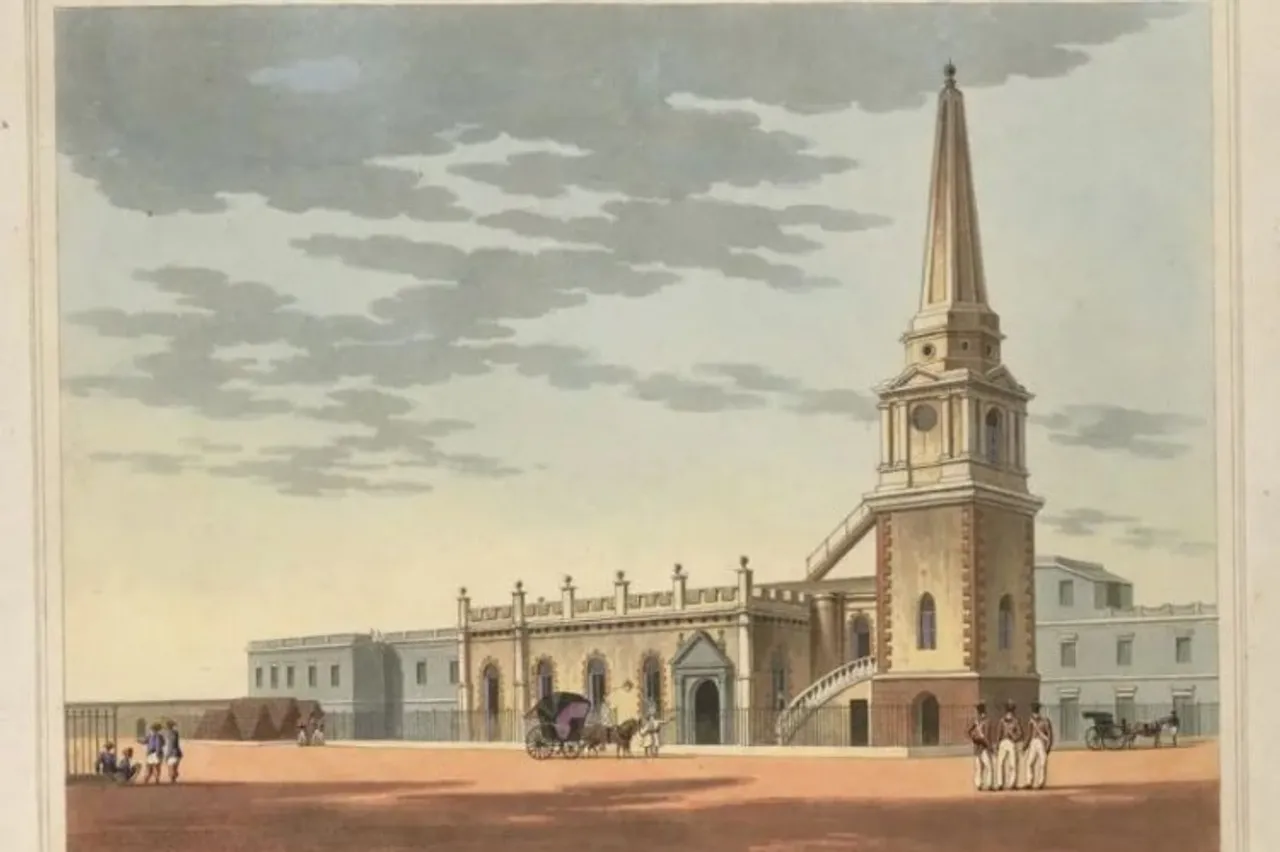 The city's bomb proof Church and Robert Clive's wedding