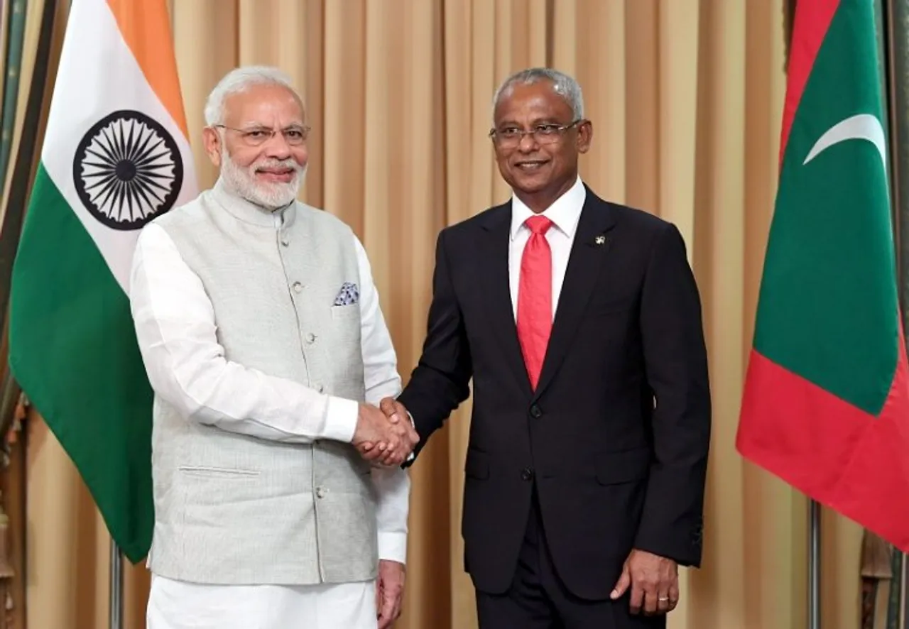 Indian Prime Minister Narendra Modi with Maldivian President Mohamed Solih(File photo)