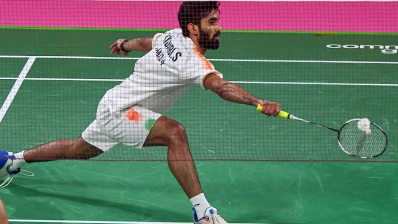 Kidambi Srikanth in action at CWG