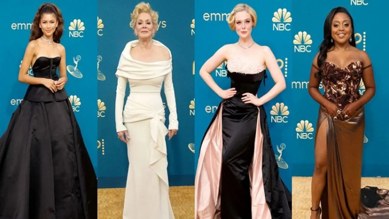Goddess gowns, Old Hollywood glam and pink rule Emmy carpet