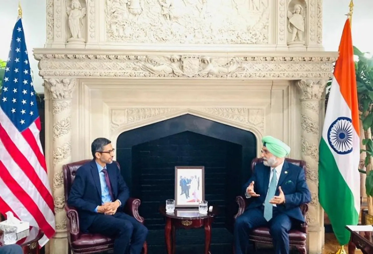 Sundar Pichai meets Indian Ambassador in the US