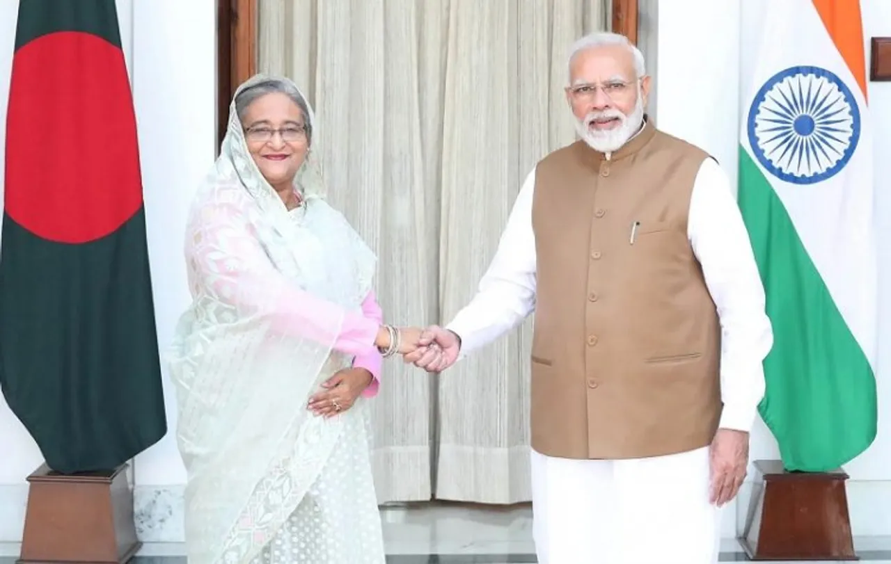 Bangladesh Prime Minister Sheikh Hasina with Indian Prime Minister Narendra Modi (File photo)