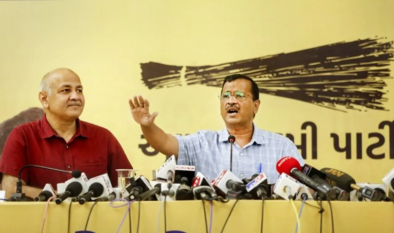 Manish Sisodia with Arvind Kejriwal (File photo)