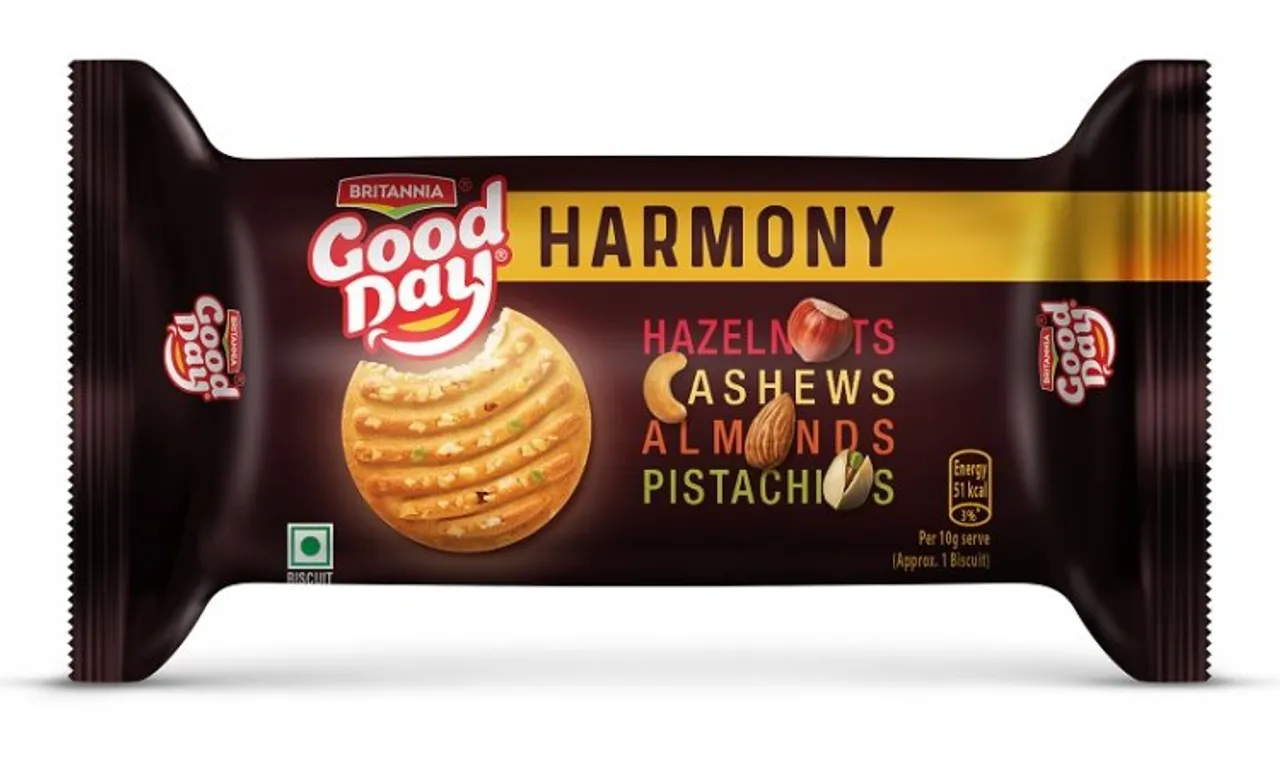 Britannia launches Good Day Harmony, loaded with four indulgent nuts in every cookie