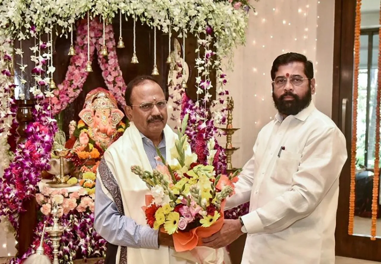 NSA Ajit Doval with Maharashtra CM Eknath Shinde