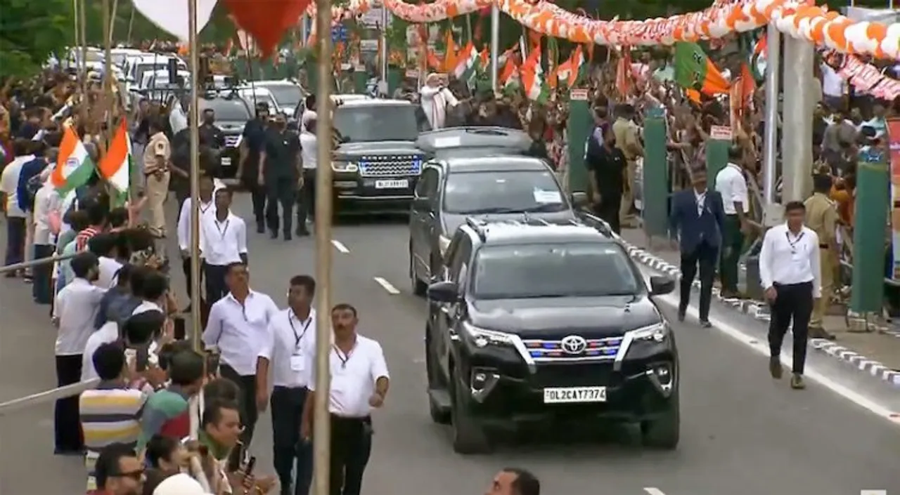PM Modi's roadshow in Bhuj