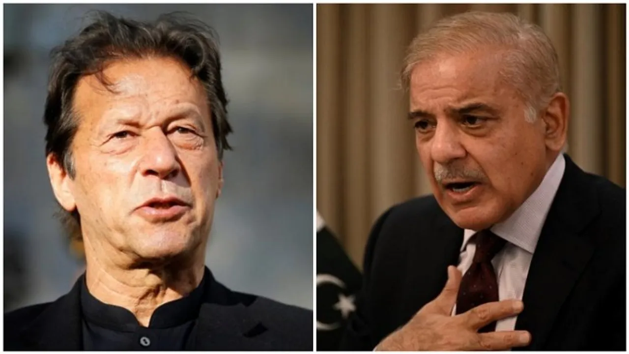 Imran Khan (Left); Shehbaz Sharif (Right)