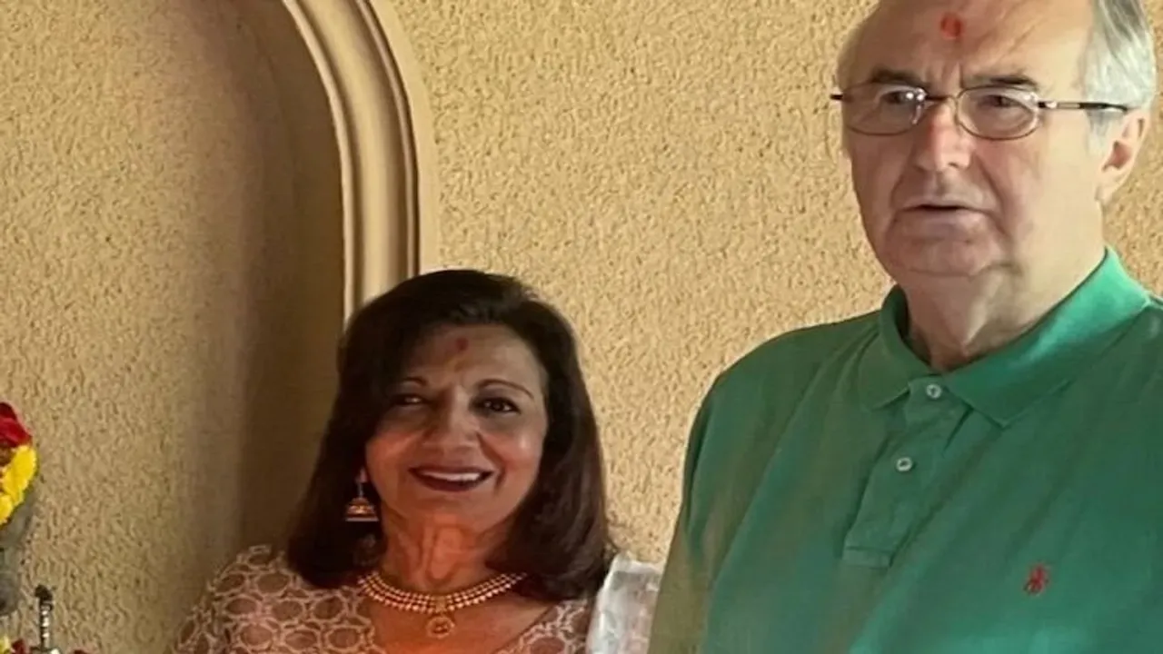 John Shaw with Kiran Mazumdar-Shaw (File photo)