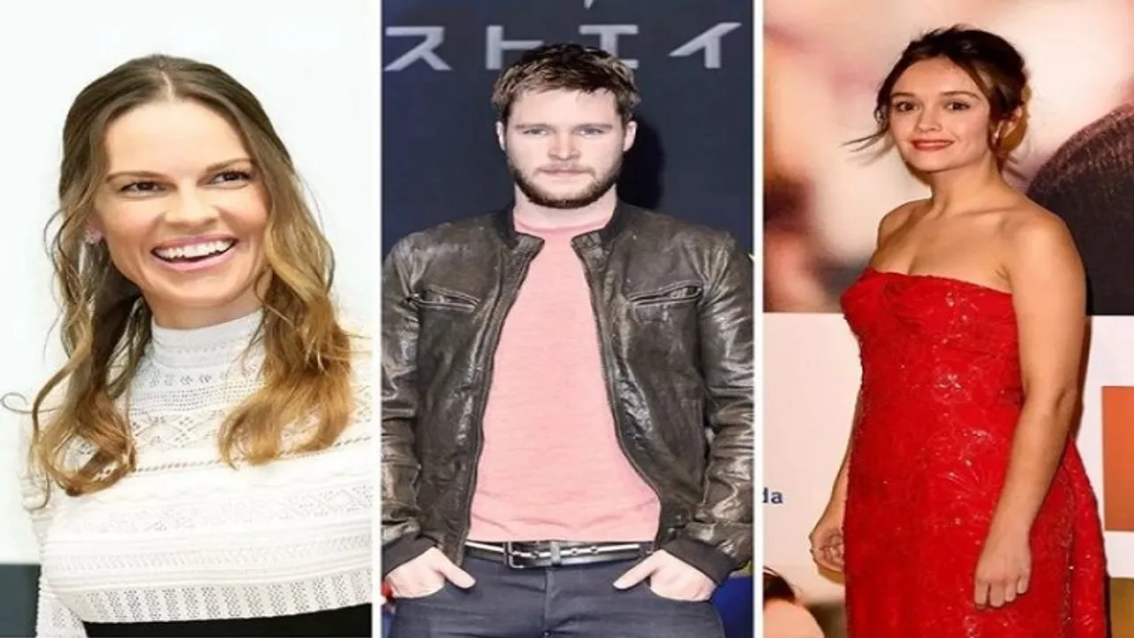 (Left to Right) Hilary Swank, Jack Reynor and Olivia Cooke