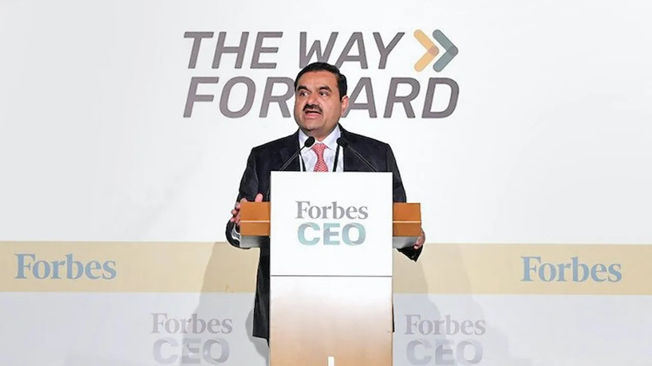 Industrialist Gautam Adani speaks at the Forbes Global CEO conference, in Singapore