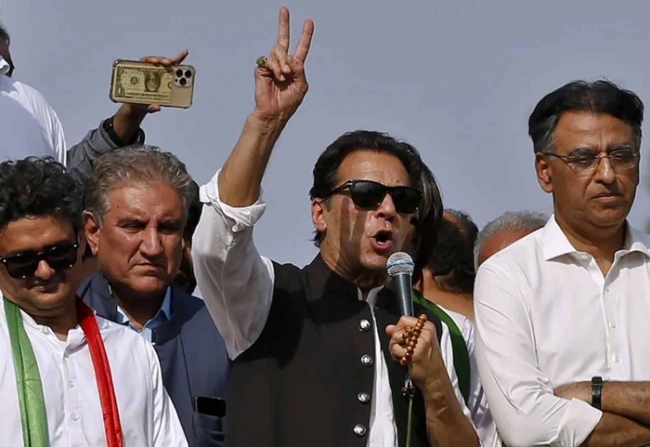 Imran Khan at Azadi March in Islamabad on May 25