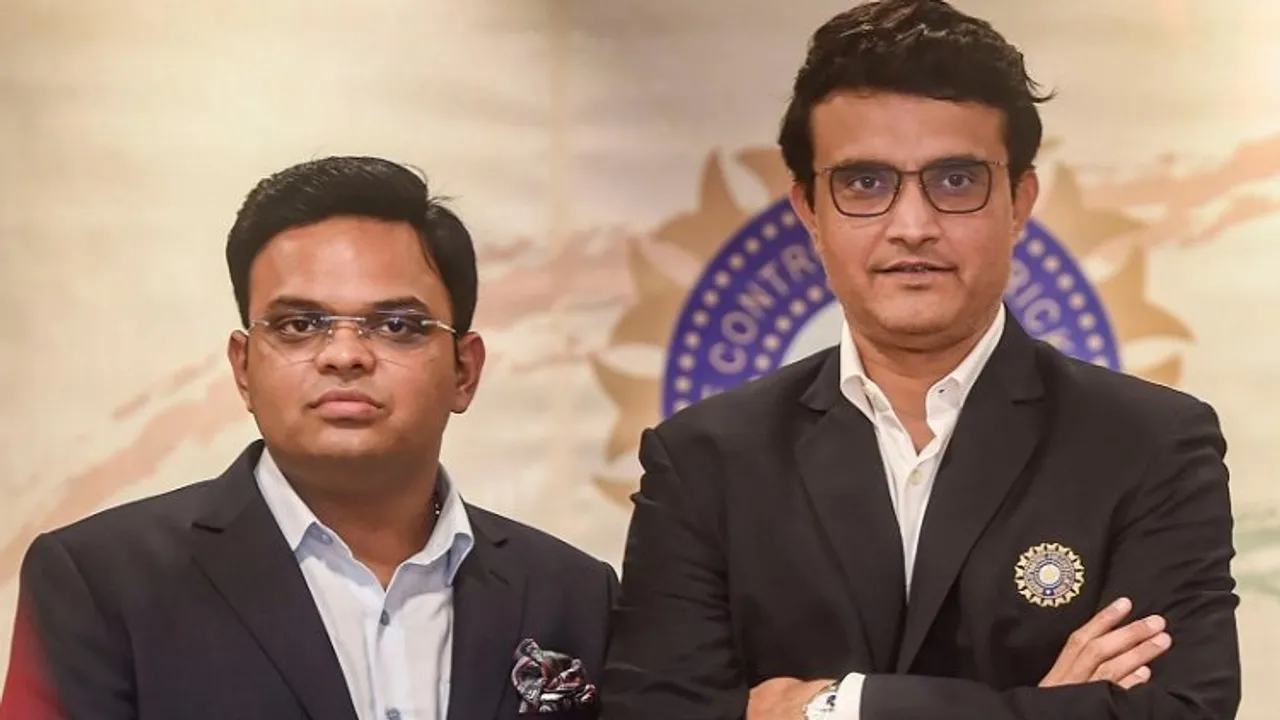 Jay Shah with Sourav Ganguly (File photo)