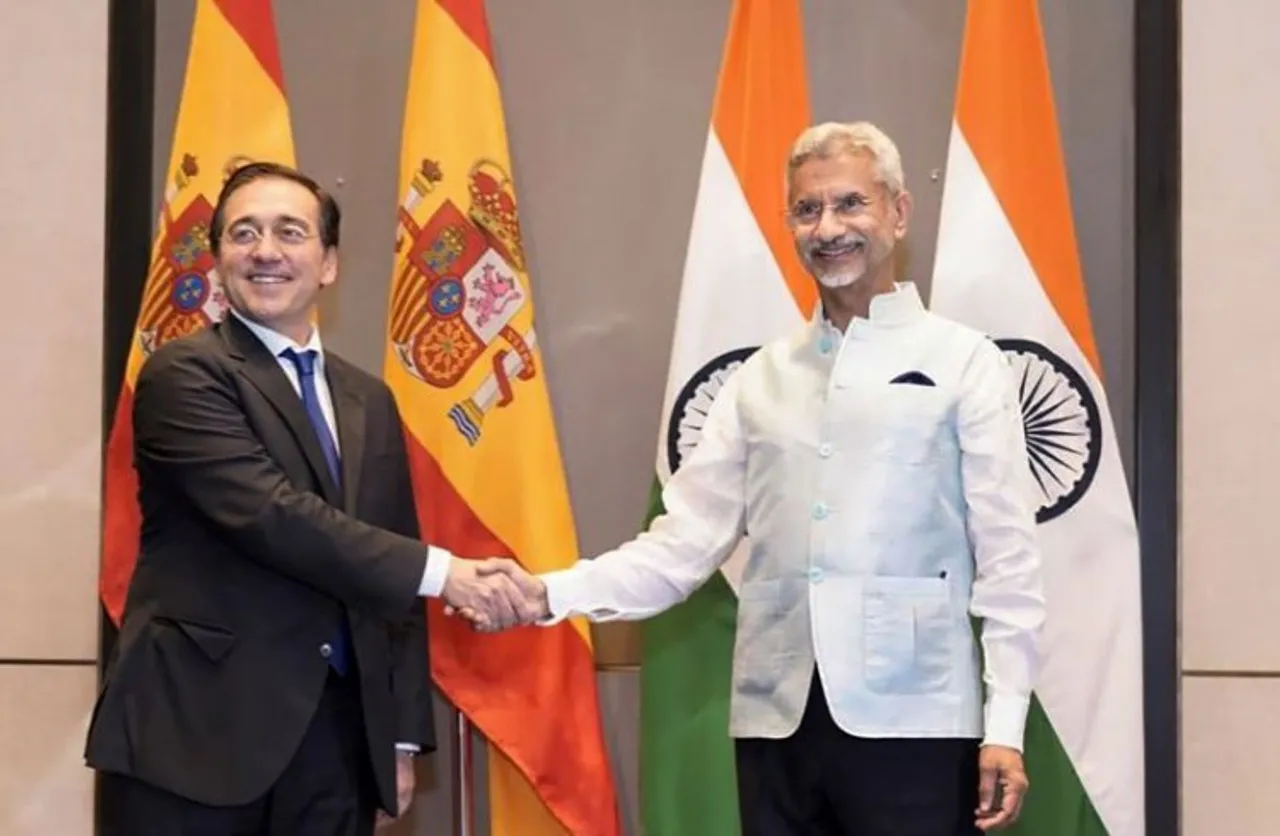 Foreign minister S jaishankar with his Spanish counterpart