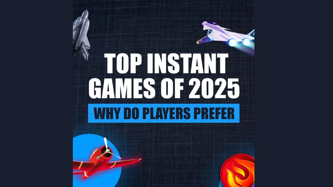 Banner with top crash and instant game elements like flights, jets flying