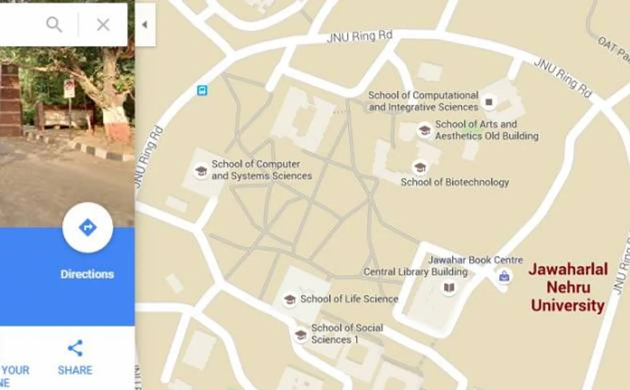 Google Maps' showing of JNU on typing sedition may be a 'bug' 