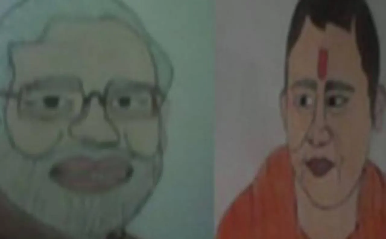 UP: Man thrashes wife for painting PM Modi, CM Adityanath