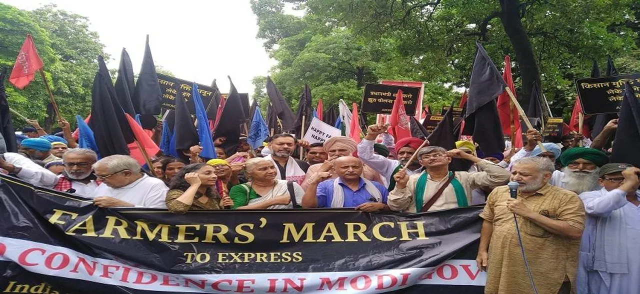 Farmers march against Modi government's 'false claims' on MSP