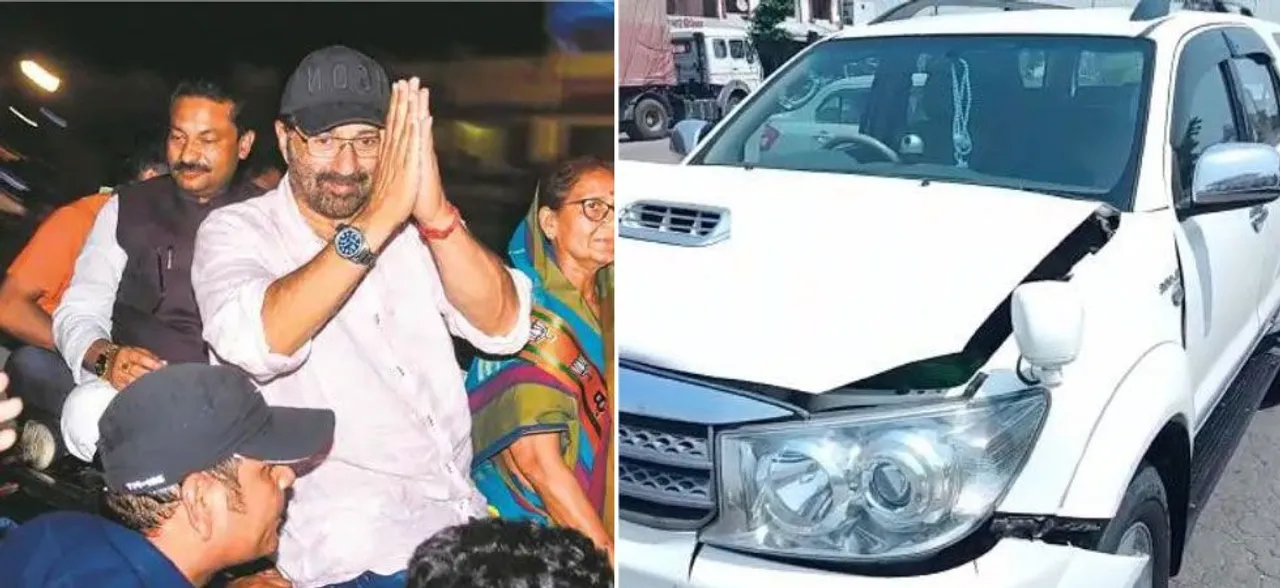 Sunny Deol's car meets with accident near Gurdaspur National Highway 