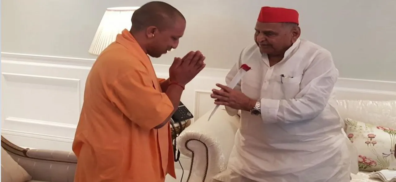Yogi Adityanath visits 'ailing' Mulayam Singh Yadav at his residence, enquires about health