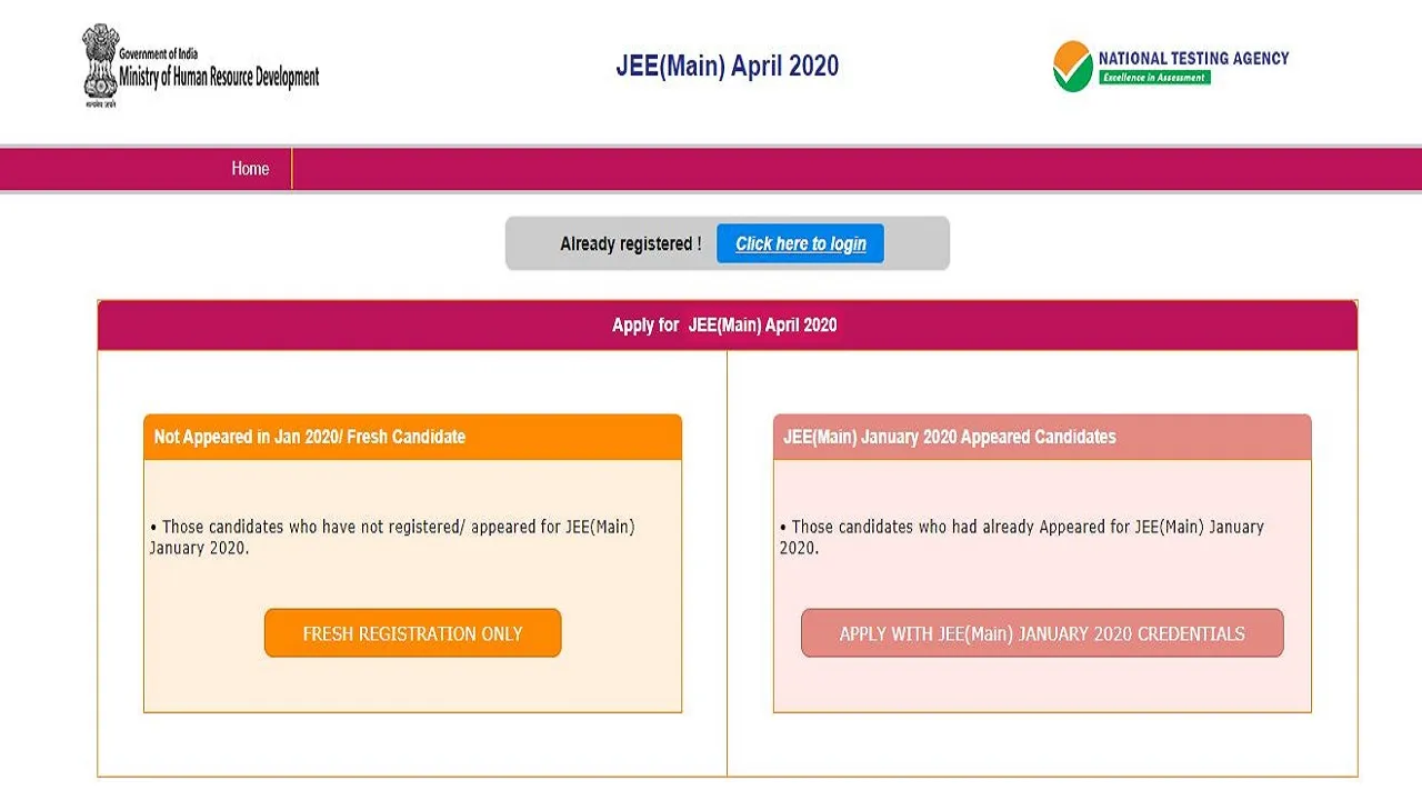 jee main 2020 application