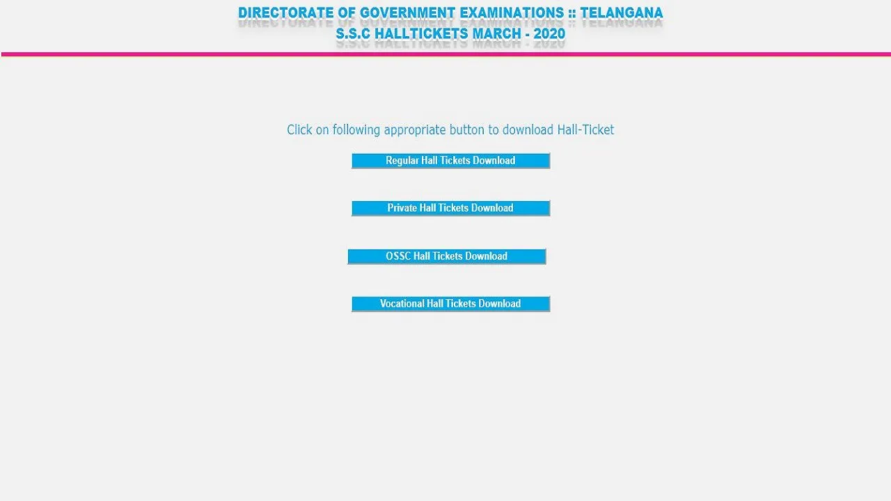 telangana ssc hall ticket 2020