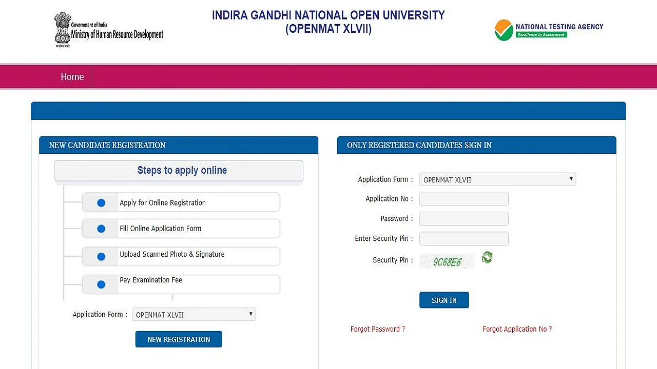 ignou openmat application 2020