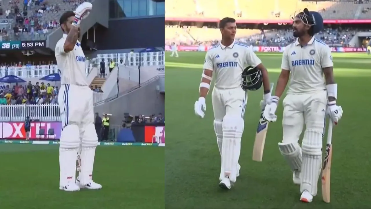 Virat Kohli salutes Yashasvi Jaiswal and KL Rahul as they returned unbeaten at the end of 2nd day Perth Test IND vs AUS 