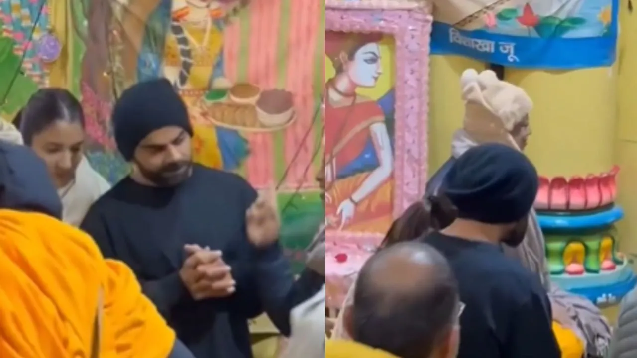 Virat Kohli reaches Shri Radhavallabh Lal Ji Temple Vrindavan