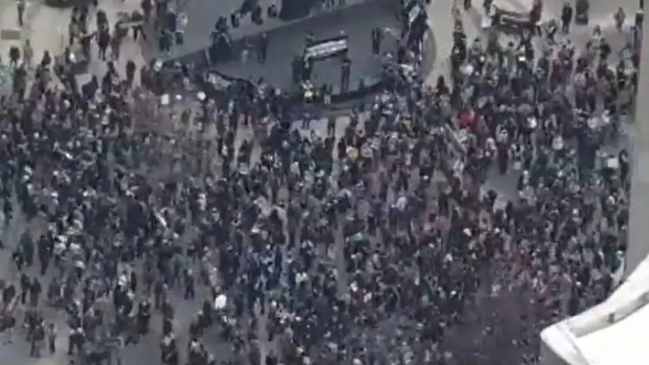 Protest against US Prez Donald Trump  