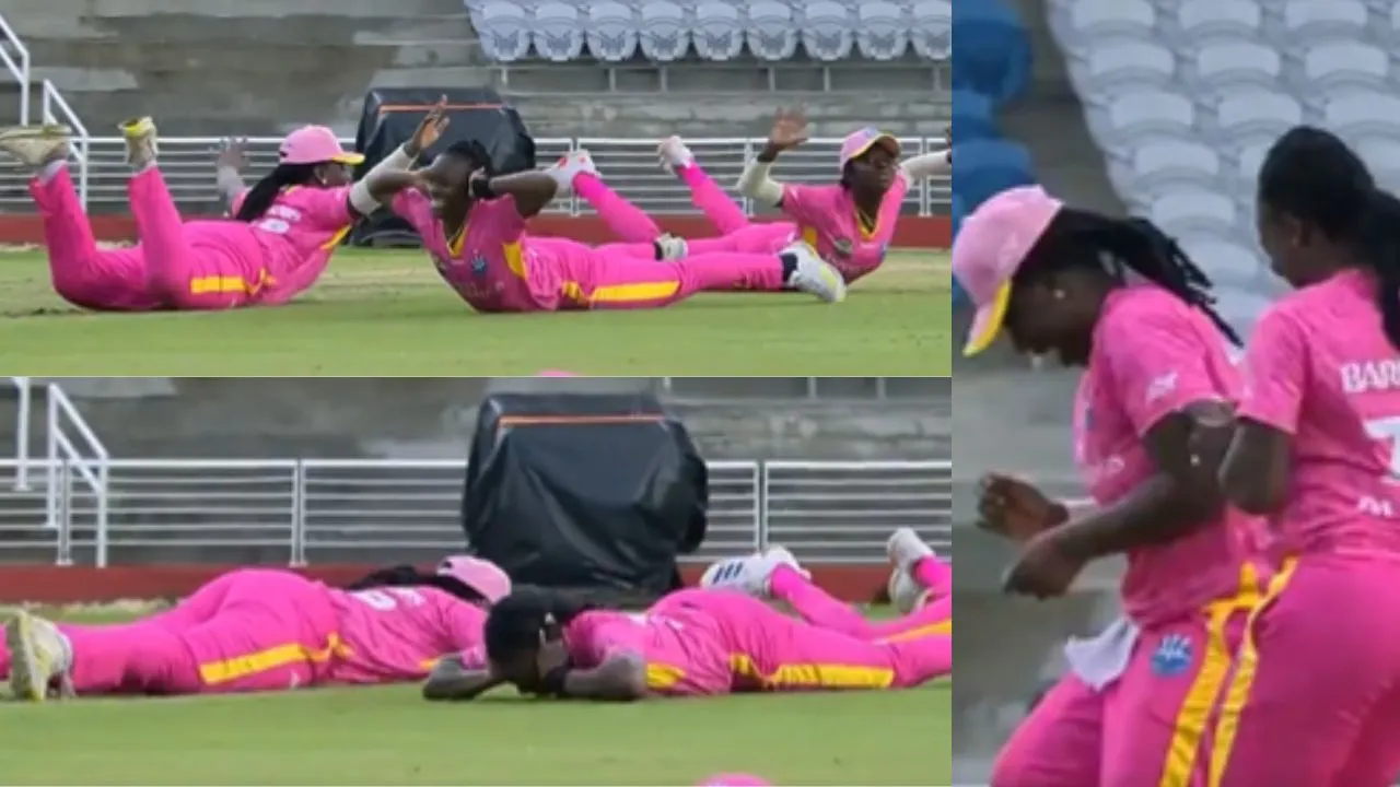 bowler and fielders did Push up and dance after wicket in WCPL watch viral Video   