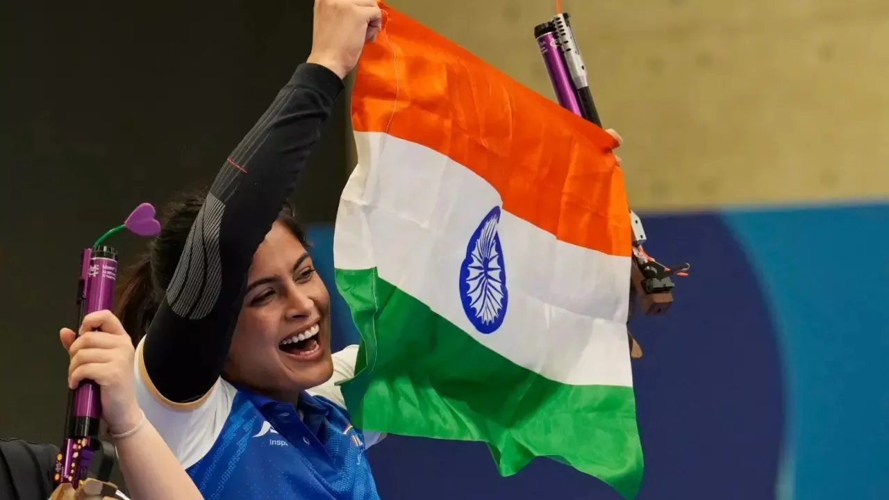 manu bhaker flag