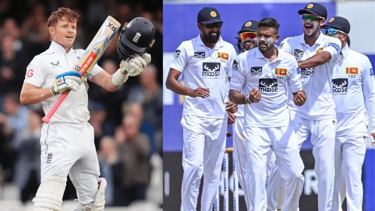 ENG vs SL 3rd Test:  England could only score 325 in 1st inning despite captain ollie Pope 154 