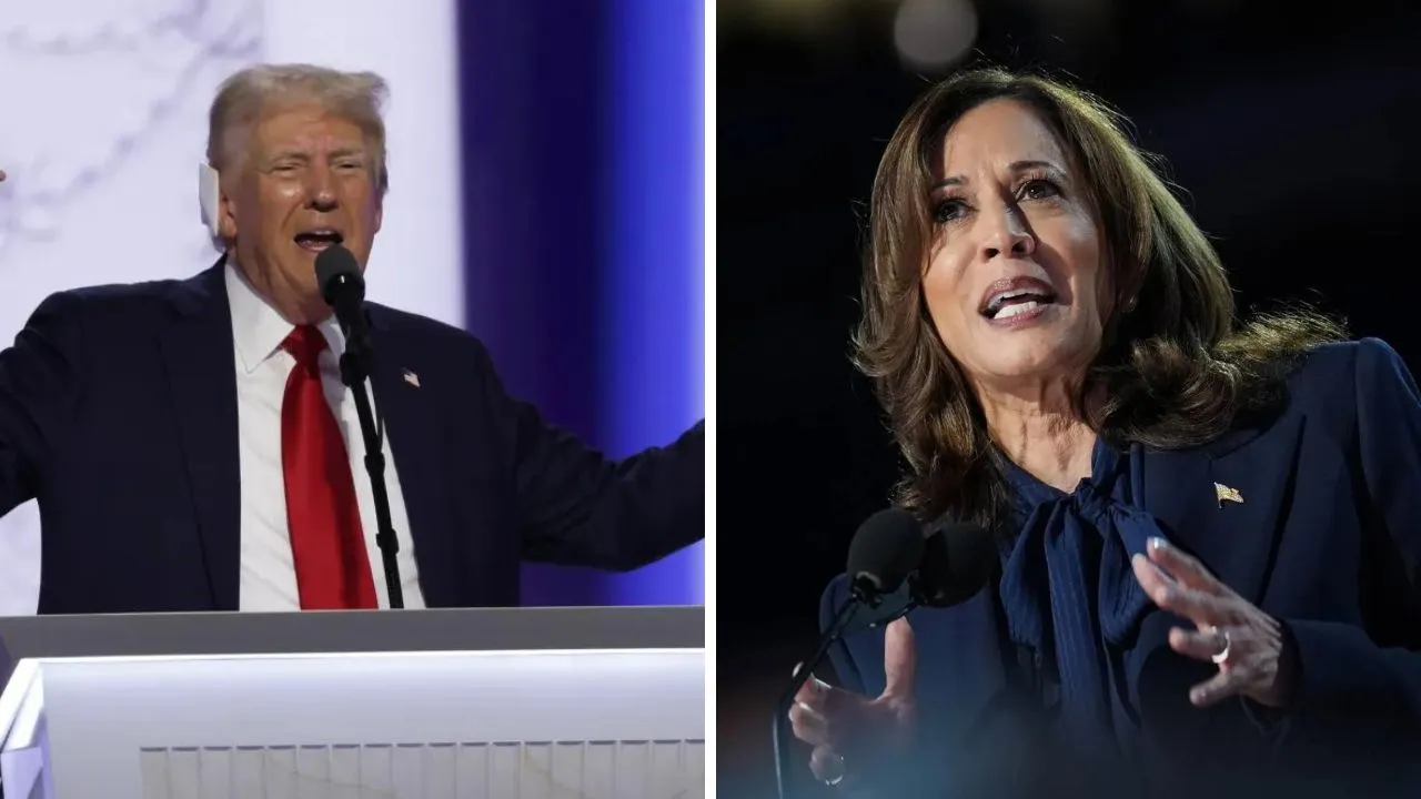 Trump and Harris