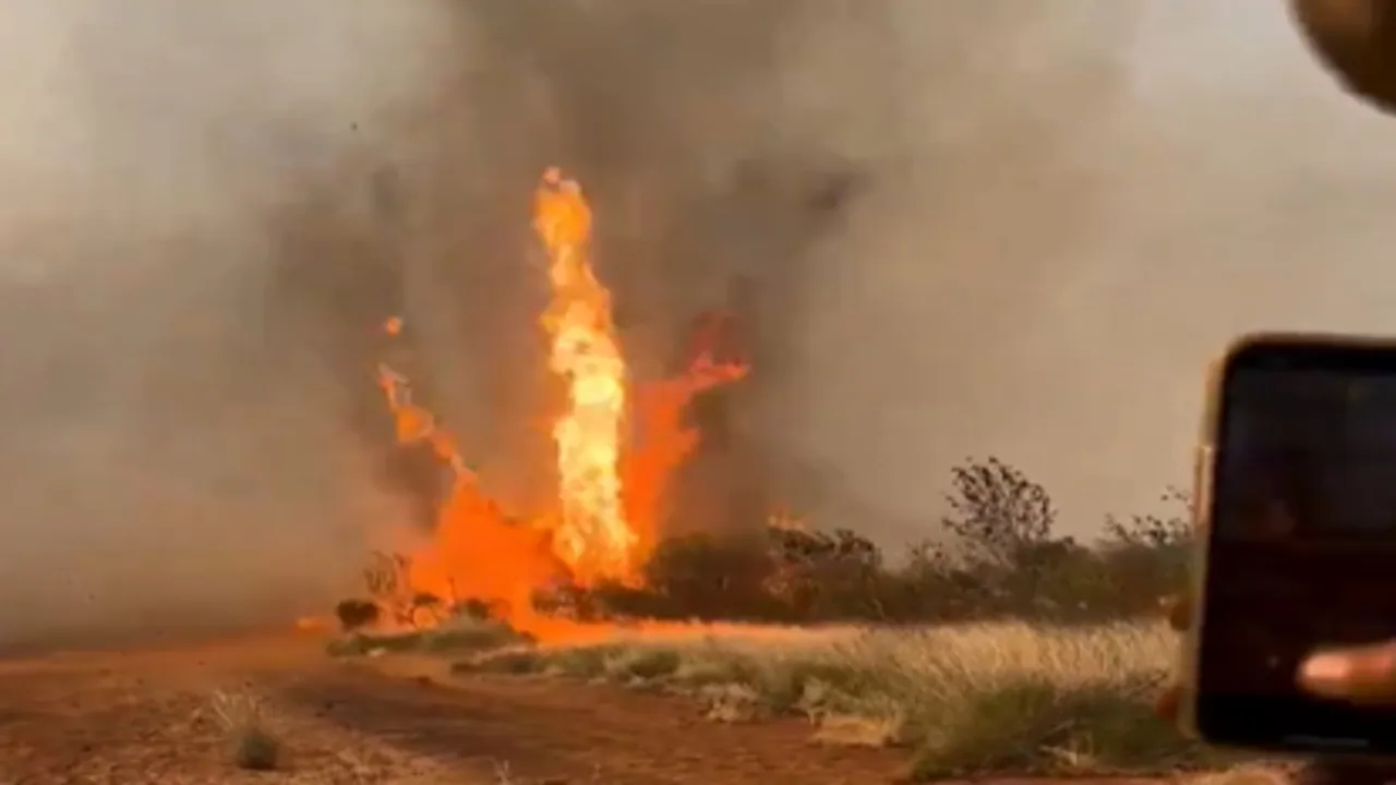 fire tornado video