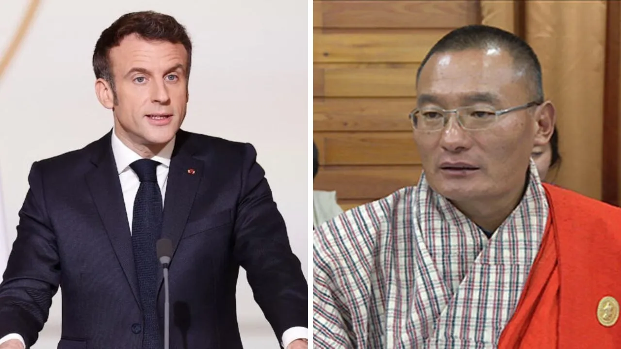 Macron and Tshering