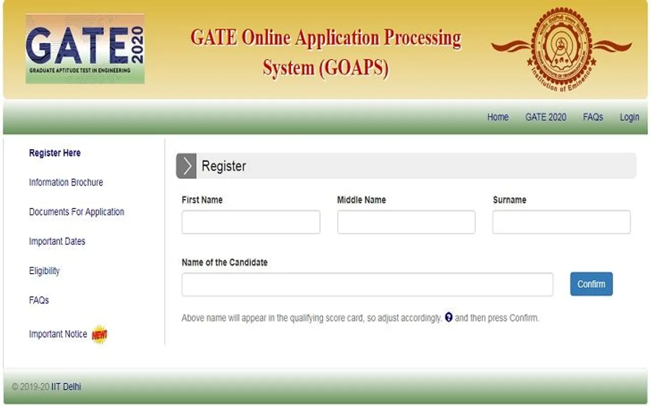 GATE Exam 2020: गेट 2020 परीक्षा के लिए आवेदन शुरू, Direct Link से करें Registration