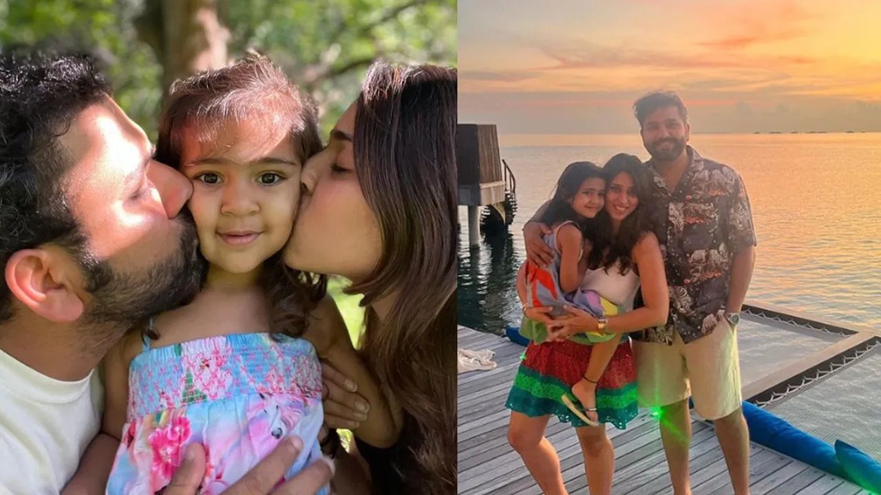 rohit sharma daughter grand birthday celebration video goes viral