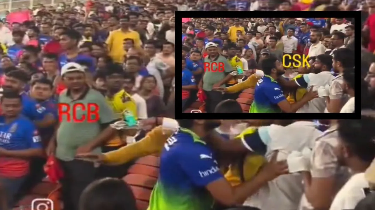 viral video fight csk vs rcb