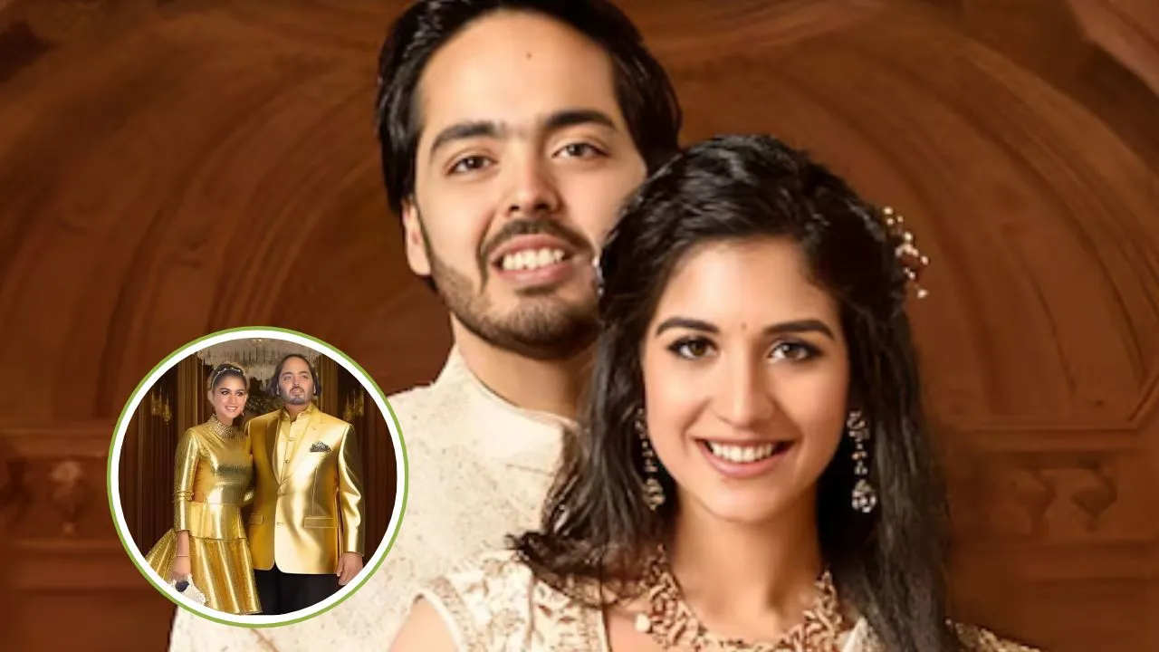 Anant Ambani and Radhika Merchant seen wearing pure gold dress