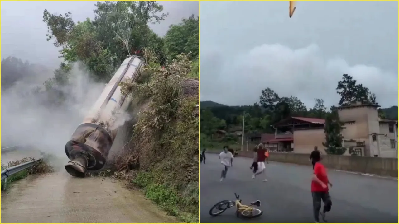 Chinese rocket debris falls